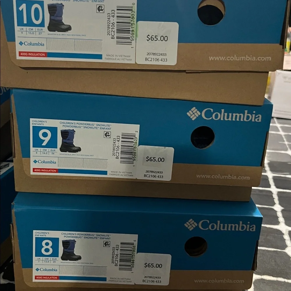 NWT Columbia Youth Powderbug Snowlite Kids' Boots